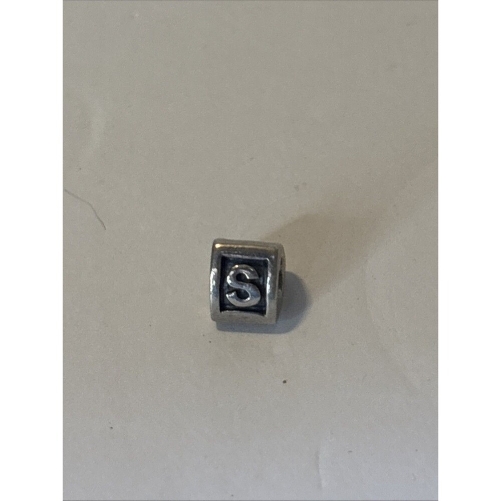 PANDORA STERLING SILVER ALPHA S CHARM #790323S ALE 925